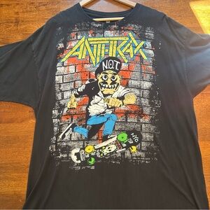 Anthrax Shirt Mens XXL Black NOT Man Skateboarding Heavy Metal band